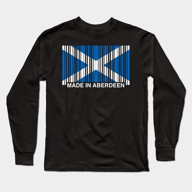 Made in Aberdeen Funny Scottish Saltire Flag Long Sleeve T-Shirt by GiftTrend